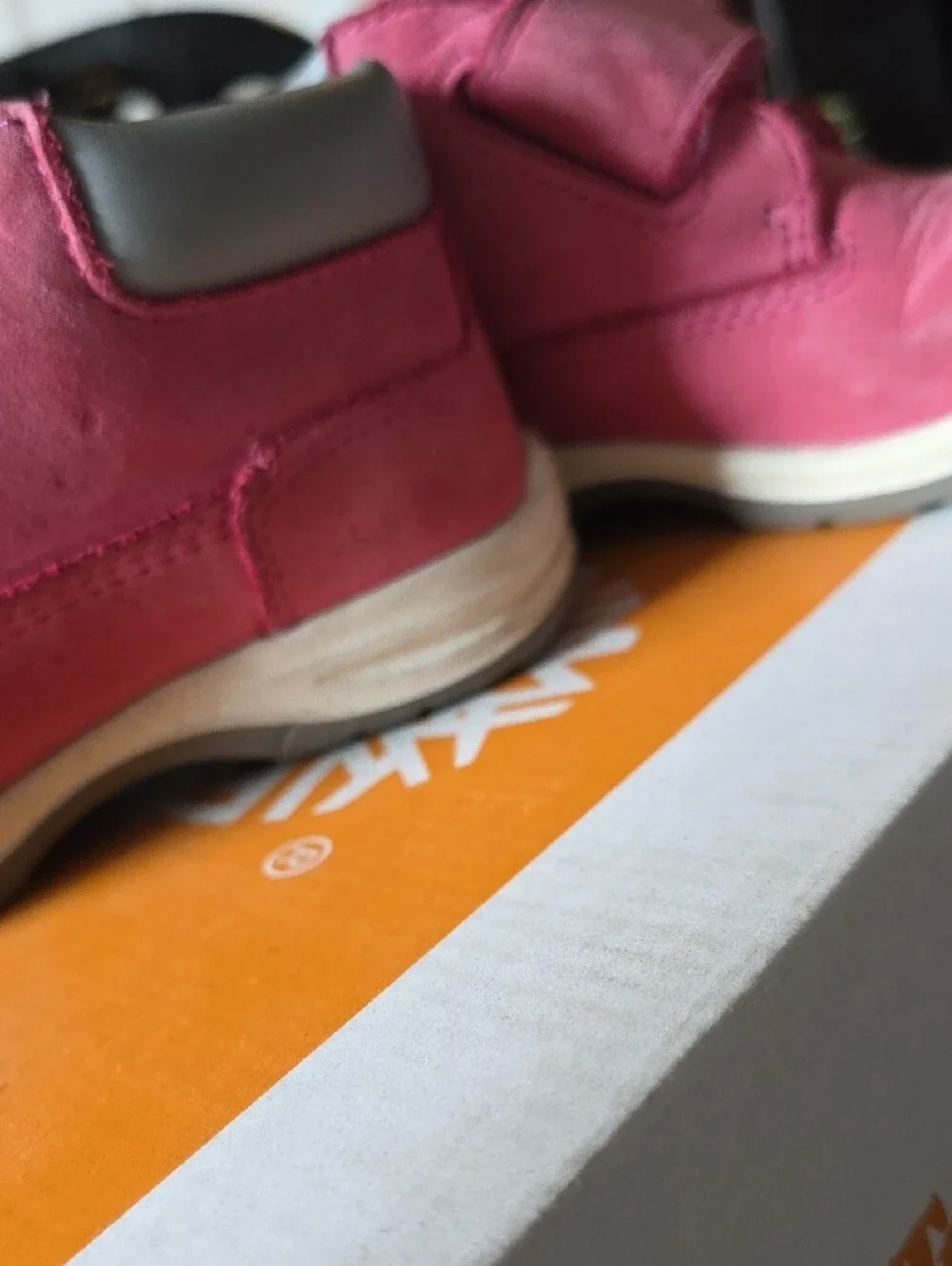 Timberland Timber Tykes Kids Pink Nubuck Velcro Ankle Boots